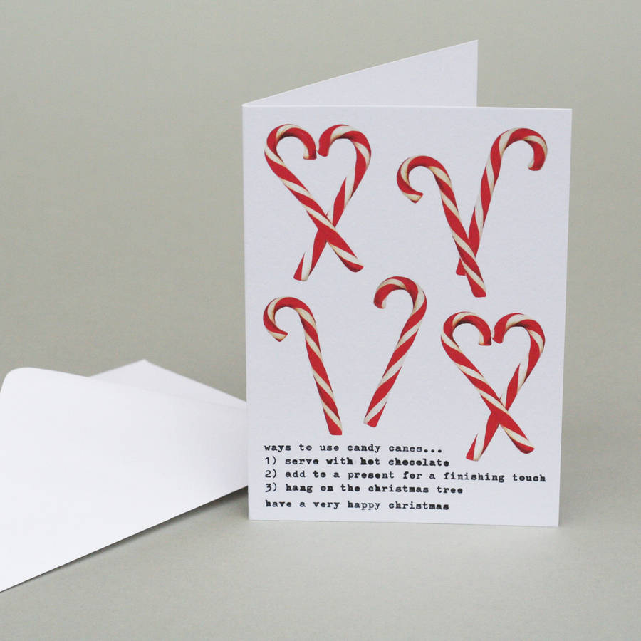 Candy Cane Christmas Card 