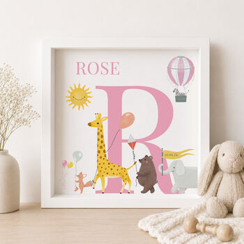 Personalised Safari Parade Name Print For Boy Or Girl, 4 of 8