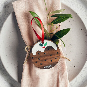 Personalised Christmas Pudding Place Setting, 2 of 4