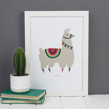 Llama Mexican Art Print, 2 of 2