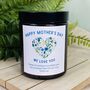 Personalised Mothers Day Flower Heart Amber Candle, thumbnail 1 of 5