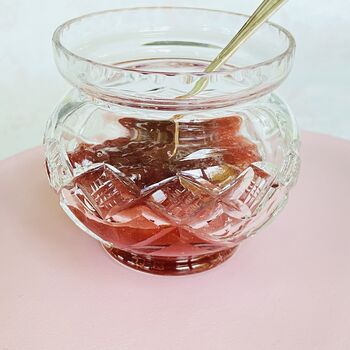 Antique Edinburgh Crystal Cut Glass Lidded Jam / Preserve Pot ~ Five, 4 of 11