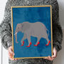 Custom Elephant Wearing Heels Personalised Art Print, thumbnail 2 of 5