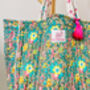 Handmade Quilted Floral Tote Bag, thumbnail 2 of 3