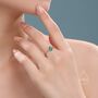 Sterling Silver Green Onyx Oval Ring, thumbnail 7 of 12