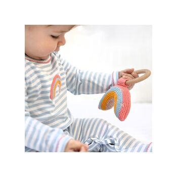 Rainbow Teether Rattle Toy, 2 of 3