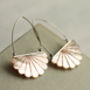 Art Deco Mother Of Pearl Hoop Earrings, thumbnail 4 of 11