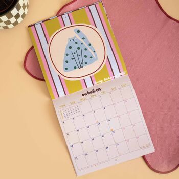2027 Compact Wall Calendar | Arty Cats, 3 of 8