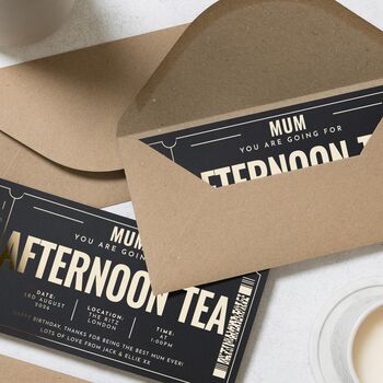 Personalised Afternoon Tea Gift Voucher For Mum, 7 of 9