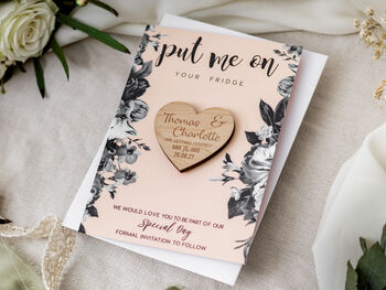 Elegant Blush Pink Save The Date Magnet, 6 of 8
