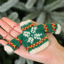 Three Fair Trade Knitted Hanging Decorations, thumbnail 8 of 9