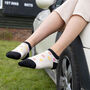 Peace Beige And Paisley Beige Women's Trainer Socks, thumbnail 4 of 7