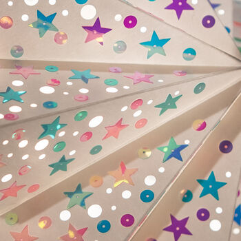 Sequinned Paper Starlight Lampshade, 4 of 7