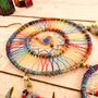 Large Double Rainbow Colours Hemp Dream Catcher, thumbnail 3 of 10