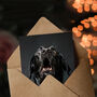 Joke Shocked Black Labrador Dog How Old Funny Birthday Card, thumbnail 3 of 5