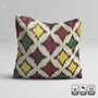 Ikat Colourful Diamond Pattern Handwoven Cushion Cover, thumbnail 4 of 7