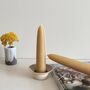 Hand Dipped Giant Stubby Beeswax Candles | Set Of Two, thumbnail 4 of 6