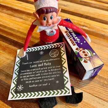 Elf Antics Personalised Countdown Cards For Advent, 3 of 5