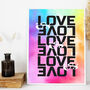 Love Is Love Typography Print, thumbnail 2 of 7