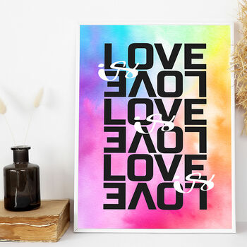 Love Is Love Typography Print, 2 of 7