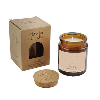 Brown Jar Candle • 'Libra” • Scented Jar Candle • Special Gift • Star Sign Zodiac Candle • Gift For Her • Gift For Him • Gift Box, 2 of 2