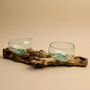 Molten Glass Bowls On Wood Decorative Tableware, thumbnail 1 of 9