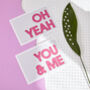 You And Me Typographic Love Art Print, thumbnail 3 of 4