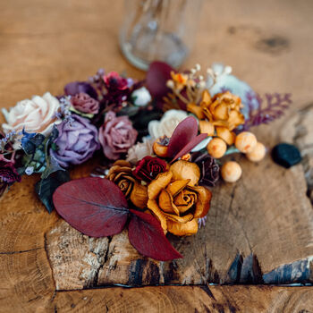 Autumnal Floral Bridal Hair Comb, 9 of 10