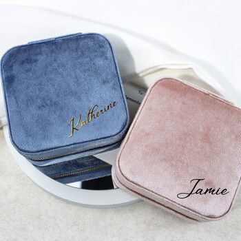 Personalised Velvet Jewelry Box, 2 of 7
