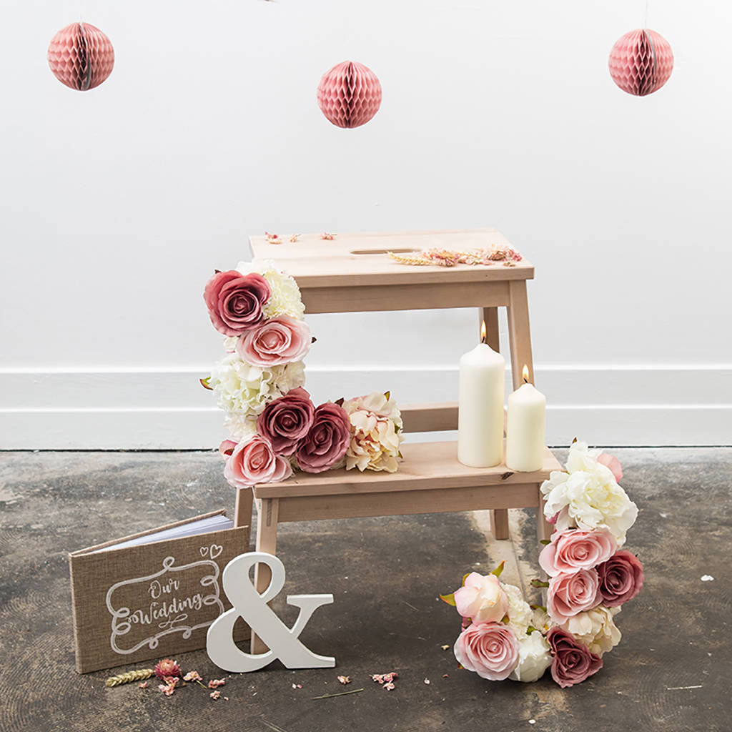 Handmade Flower Letter Set Wedding Decoration By Twine Bloom