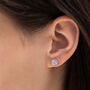 Rainbow Moonstone Stud Earrings, thumbnail 2 of 3