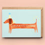 Sausage Dog Congratulations Card, thumbnail 1 of 2