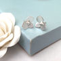 Sterling Silver Hydrangea Flower Earrings, thumbnail 10 of 12