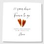 22nd Wedding Anniversary Card Copper Hearts, thumbnail 2 of 4