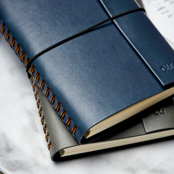Personalised Leather Effect Embossed Notebook, 4 of 12