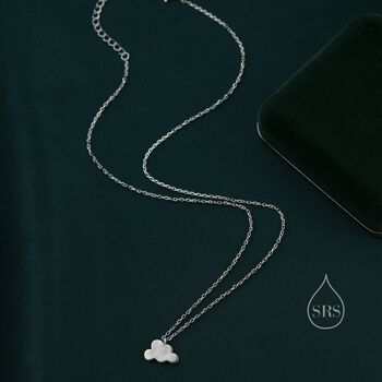 Sterling Silver Small Cloud Pendant Necklace, 5 of 12