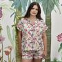 Ladies Sultan's Garden Print Cotton Short Pyjama Set, thumbnail 1 of 6