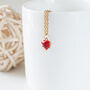 Tiny Red Heart Necklace, thumbnail 5 of 9