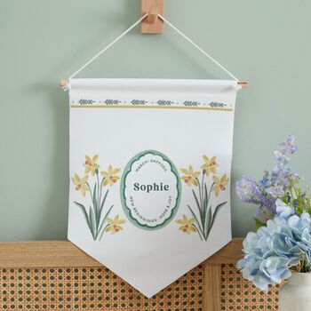 Personalised Birth Flower Personalised Wall Hanging, 10 of 12