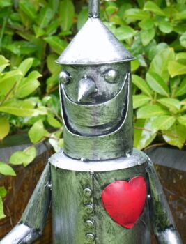 Red Heart Medium Tin Man Wizard Of Oz Statue, 2 of 3