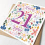 Personalised 21st Birthday Card For Her, thumbnail 2 of 2