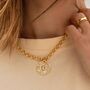 Celestial Sun Pendant Statement Necklace, thumbnail 3 of 5