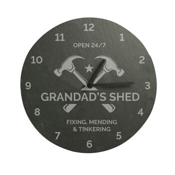 Personalised Tools Slate Clock, 3 of 3