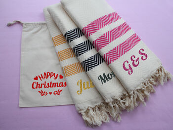 Personalised Soft Cotton Throw, Shawl, 6 of 12