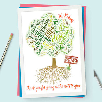 Personalised 'Class Tree' Teacher Thank You Print, 4 of 7