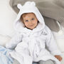 Personalised White Baby Gown With Teddy Comforter Set, thumbnail 6 of 12