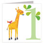 One Giraffe 1st Birthday Card, thumbnail 2 of 4