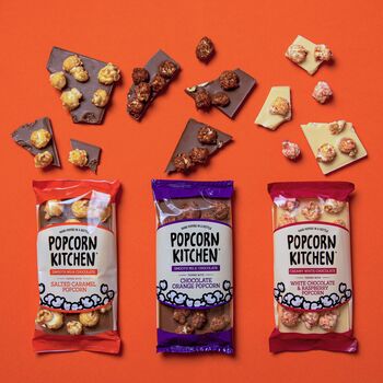 Chocolate Popcorn Bars, Christmas Gift Set 3x100g, 3 of 8