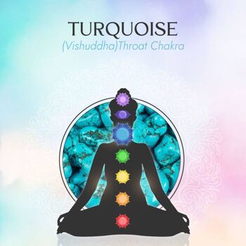 Throat Chakra Charm Necklace In Silver Turquoise, 2 of 4