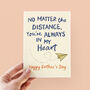 Always In My Heart Across The Miles Father's Day Card, thumbnail 1 of 3